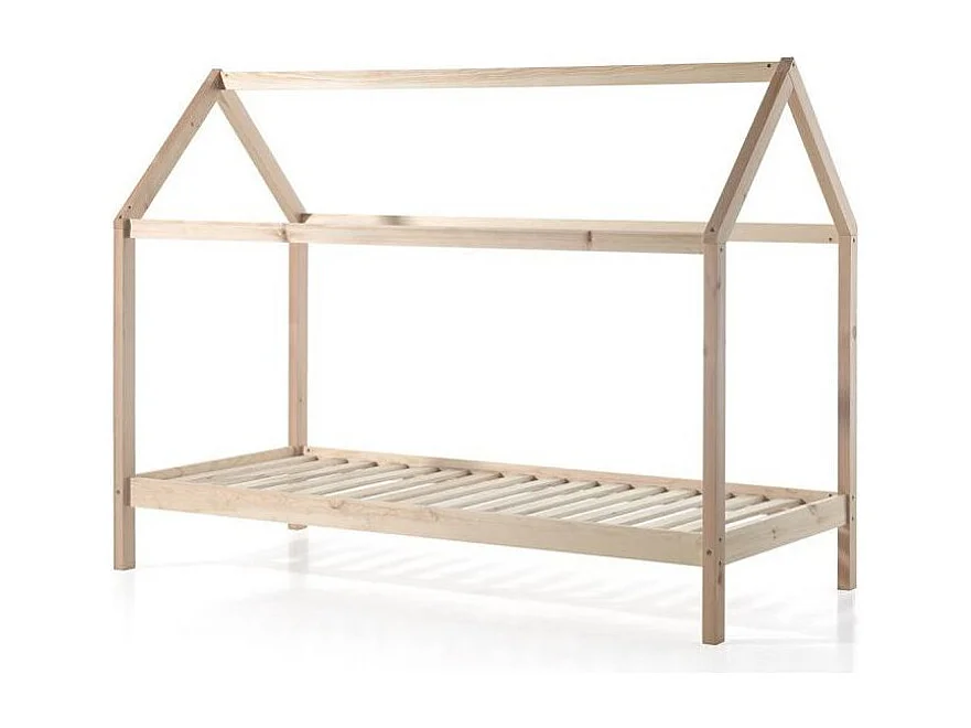 Lit Enfant Cabane "Dallas" 90x200cm Naturel