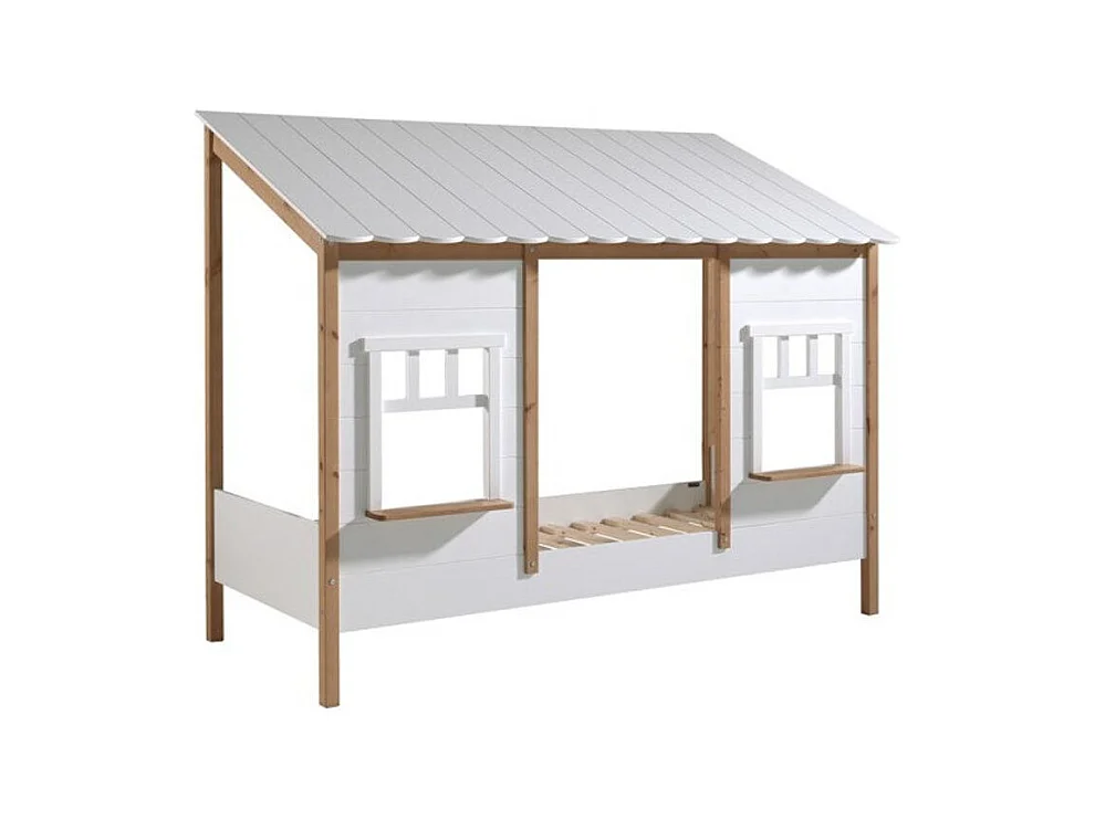 Lit Cabane Enfant "Housebed IV" 90x200cm Blanc
