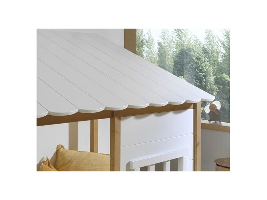 Lit Cabane Enfant "Housebed IV" 90x200cm Blanc