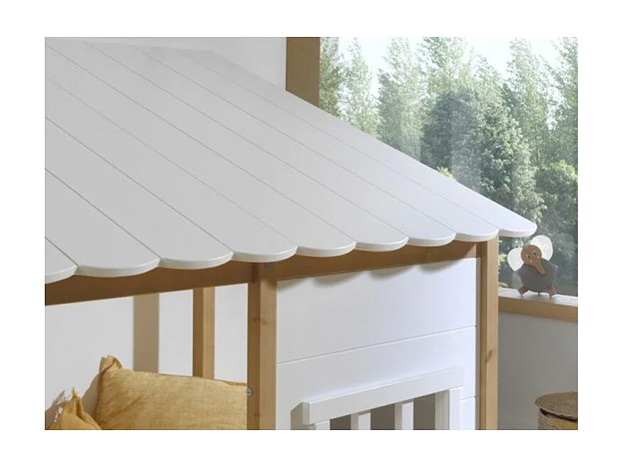 Lit Cabane Enfant "Housebed IV" 90x200cm Blanc