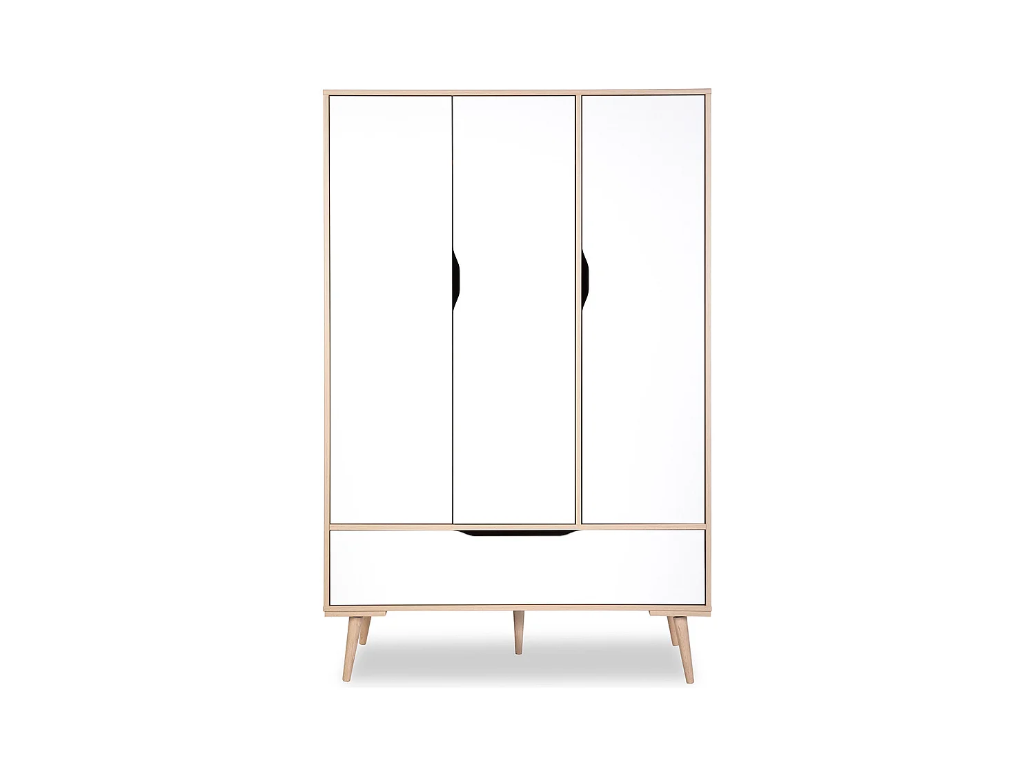 Szafa SOFIE biała/buk trzydrzwiowa