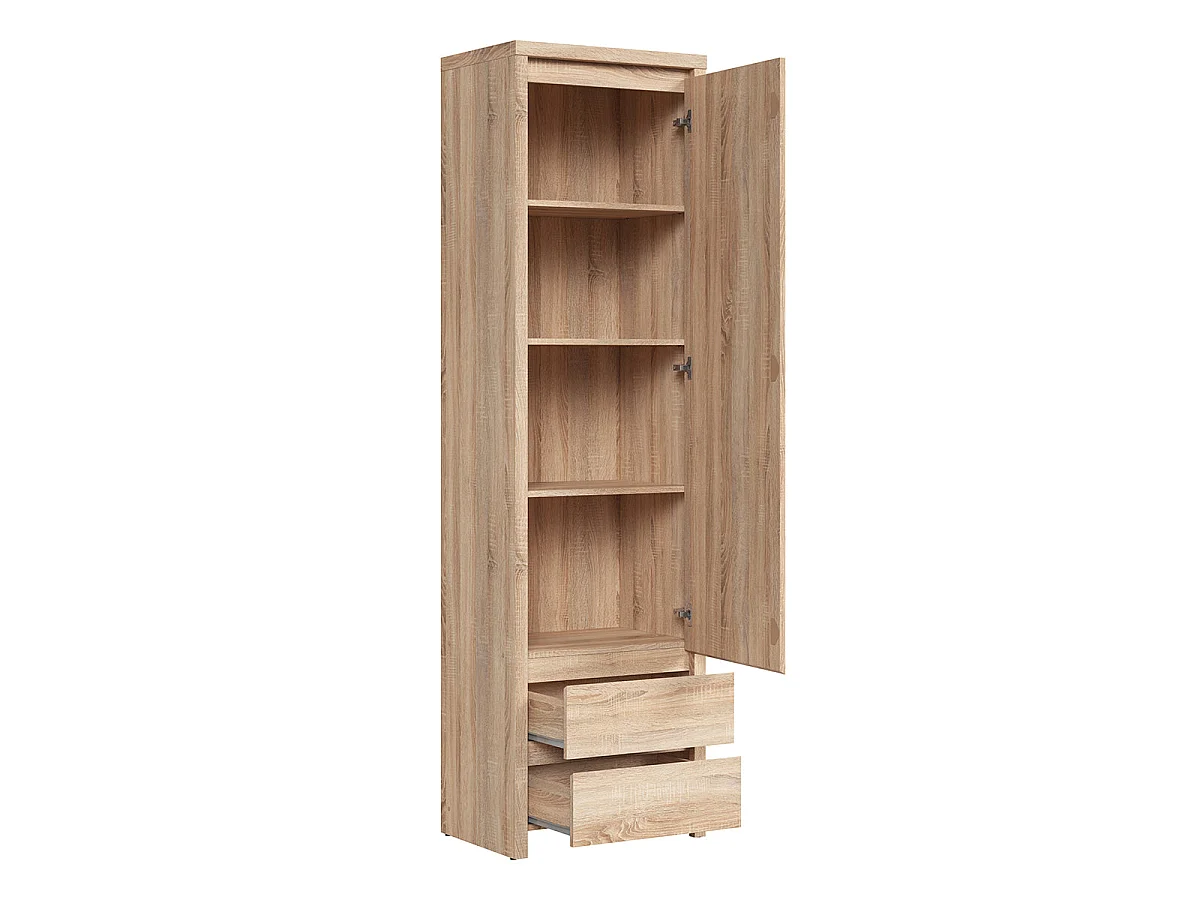 Armario columna 1 puerta 2 cajones Soren Madera