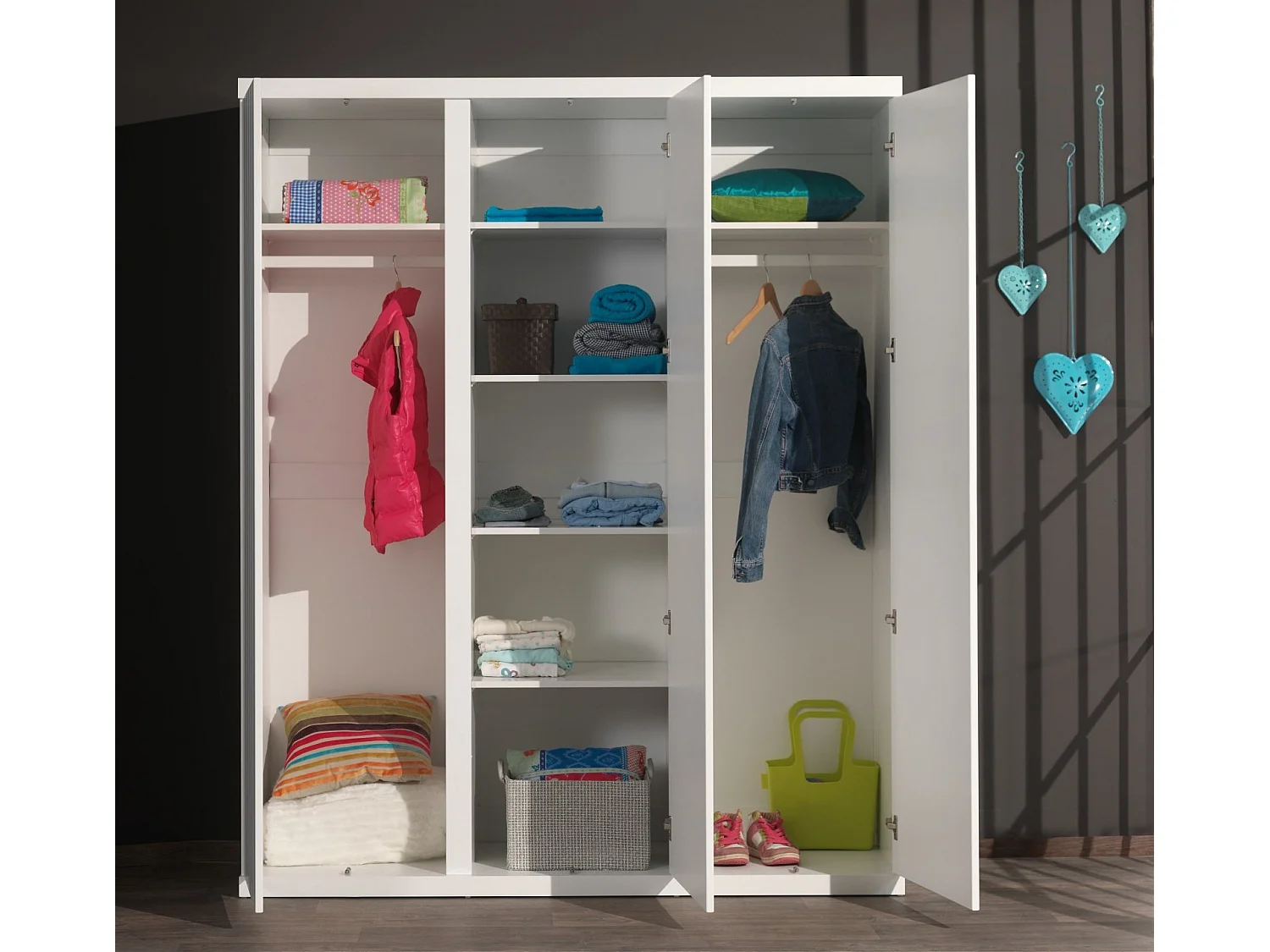 Armoire 3 Portes "Lara" 204cm Blanc