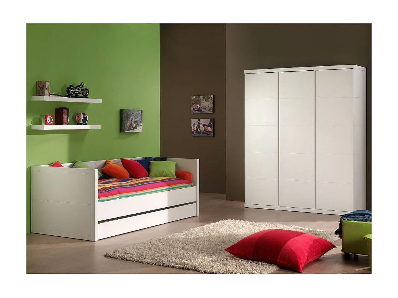 Armoire 3 Portes "Lara" 204cm Blanc