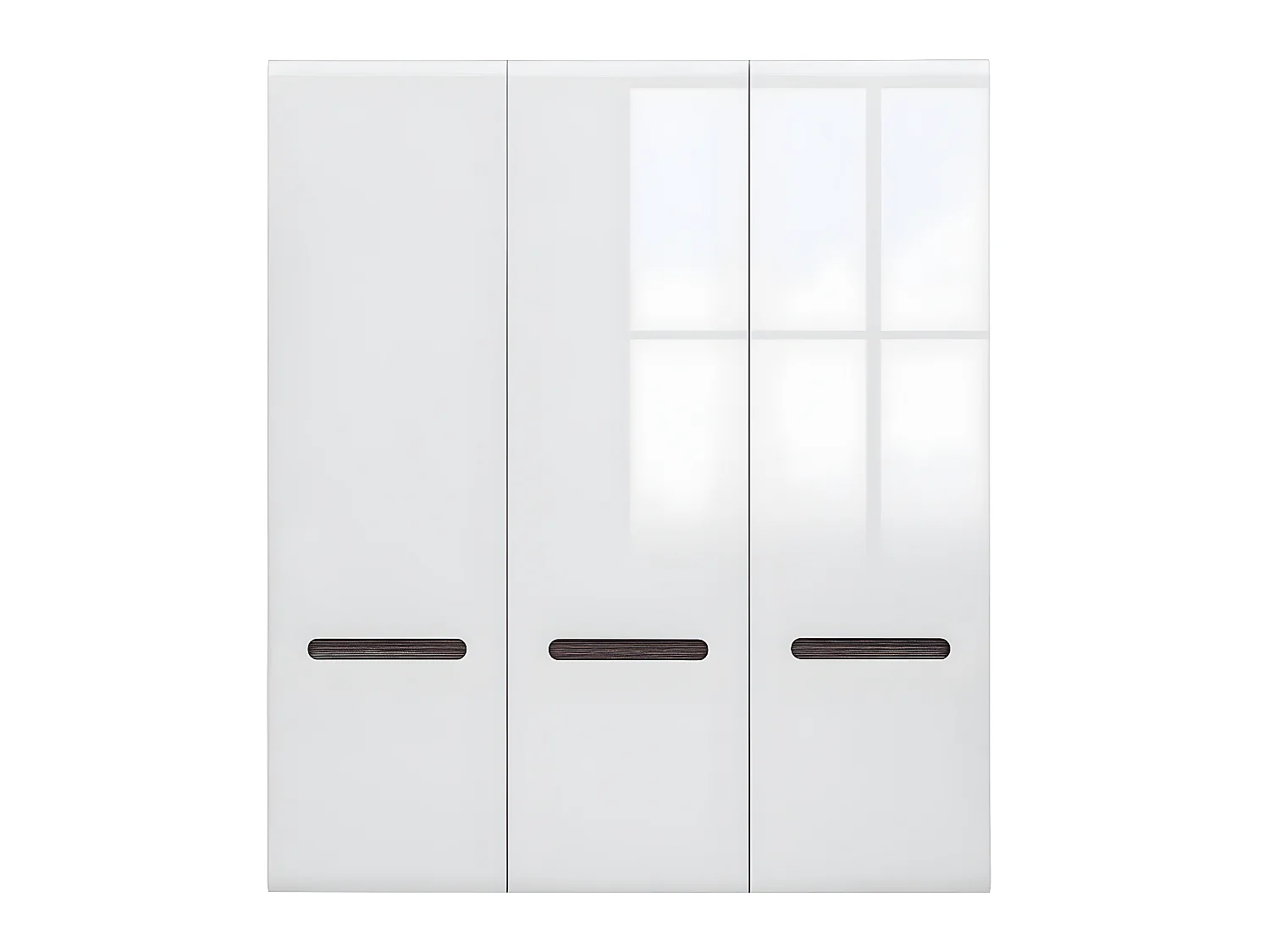 Armoire 3 portes Darrel Blanc laqué et Bois