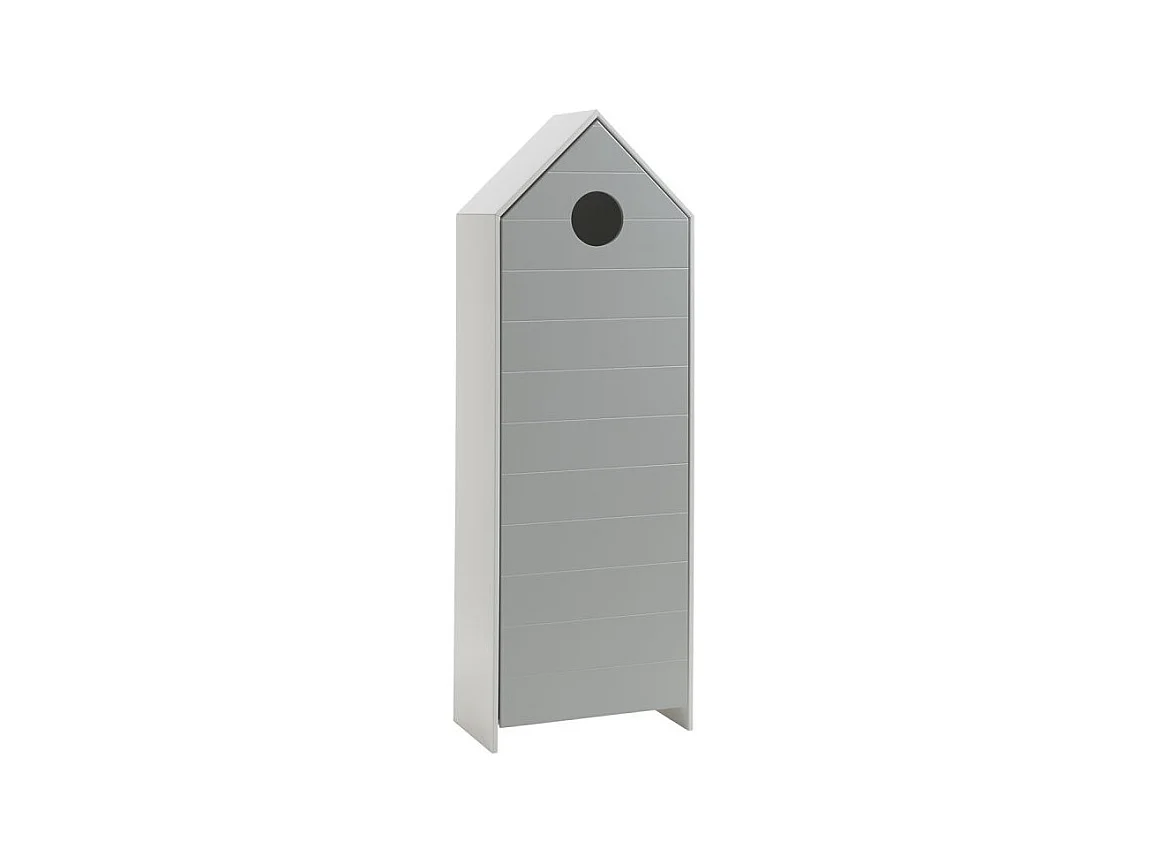 Armoire Enfant 4 Niveaux "Casami" 171cm Gris