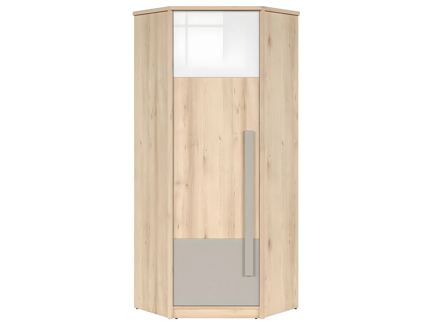 Armário 1 porta Stella madeira e cinzento 198,5cm