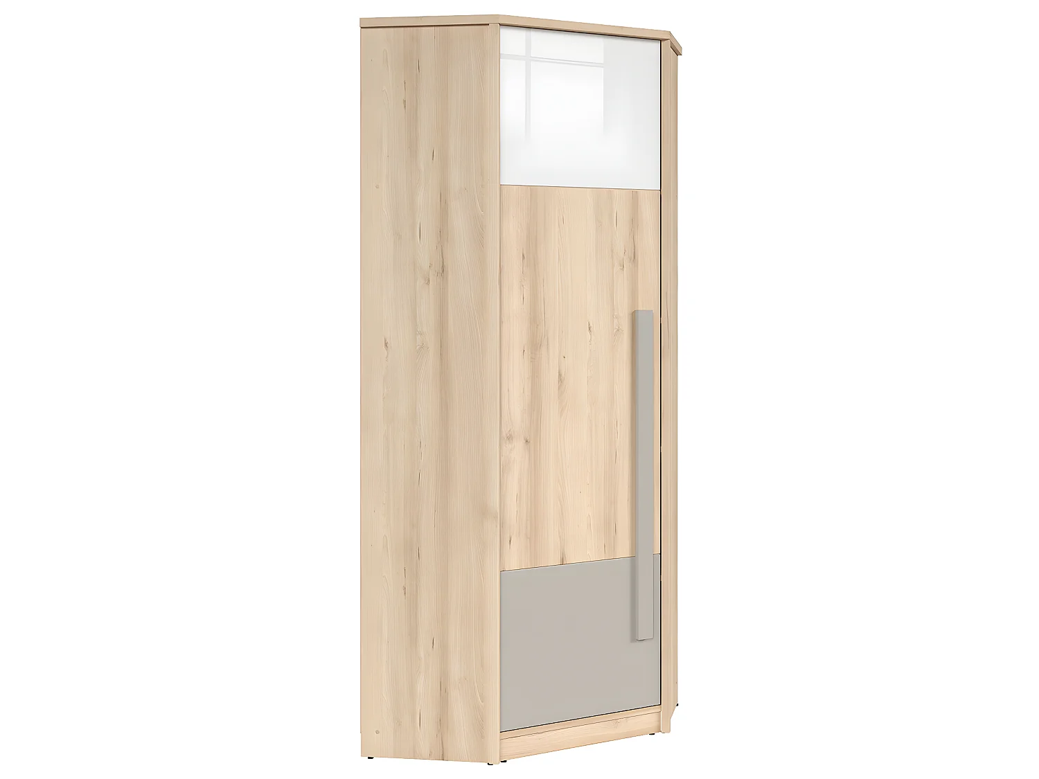 Armário 1 porta Stella madeira e cinzento 198,5cm