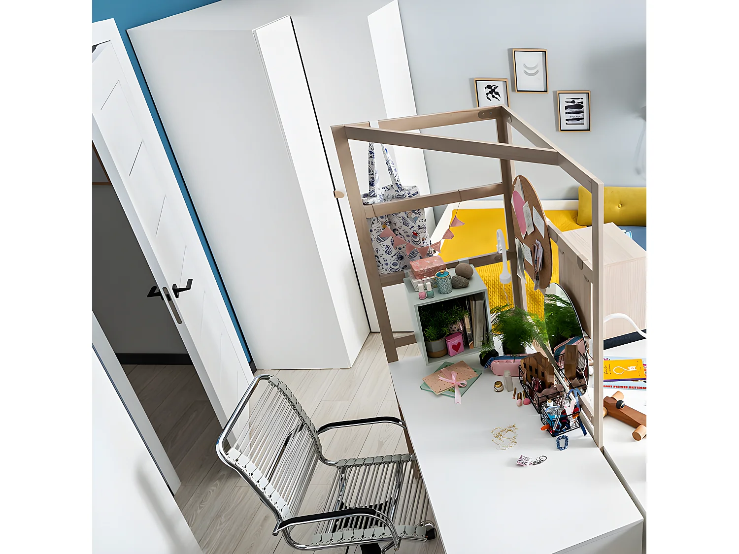 Armoire d'angle Stige Blanc