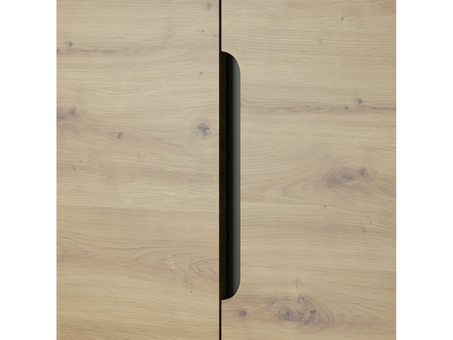 Armoire 2 portes 2 tiroirs Lana Bois et Noir