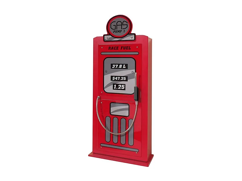 Armoire 1 Porte "Pompe à Essence" 50cm Rouge