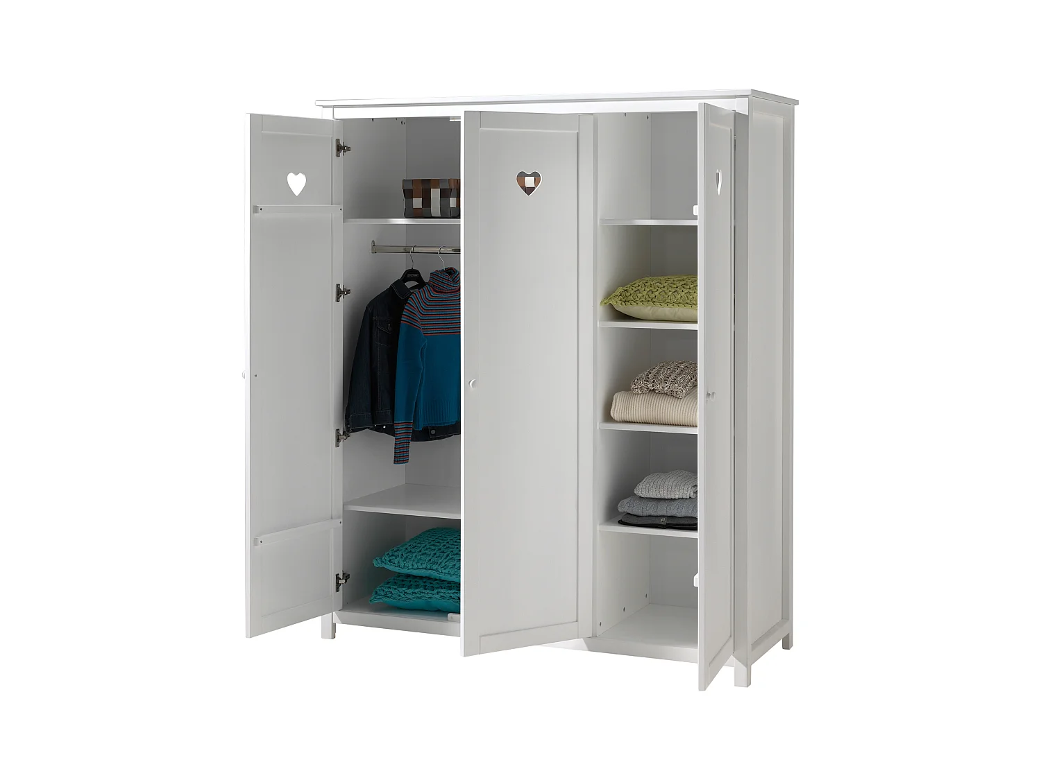 Armoire 3 Portes "Amori" 190cm Blanc