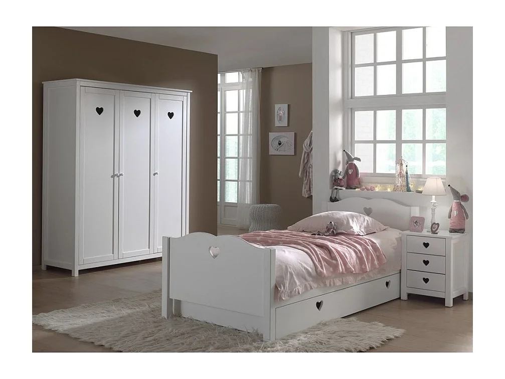 Armoire 3 Portes "Amori" 190cm Blanc