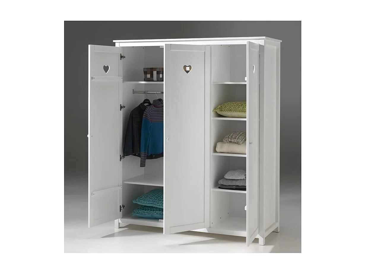 Armoire 3 Portes "Amori" 190cm Blanc