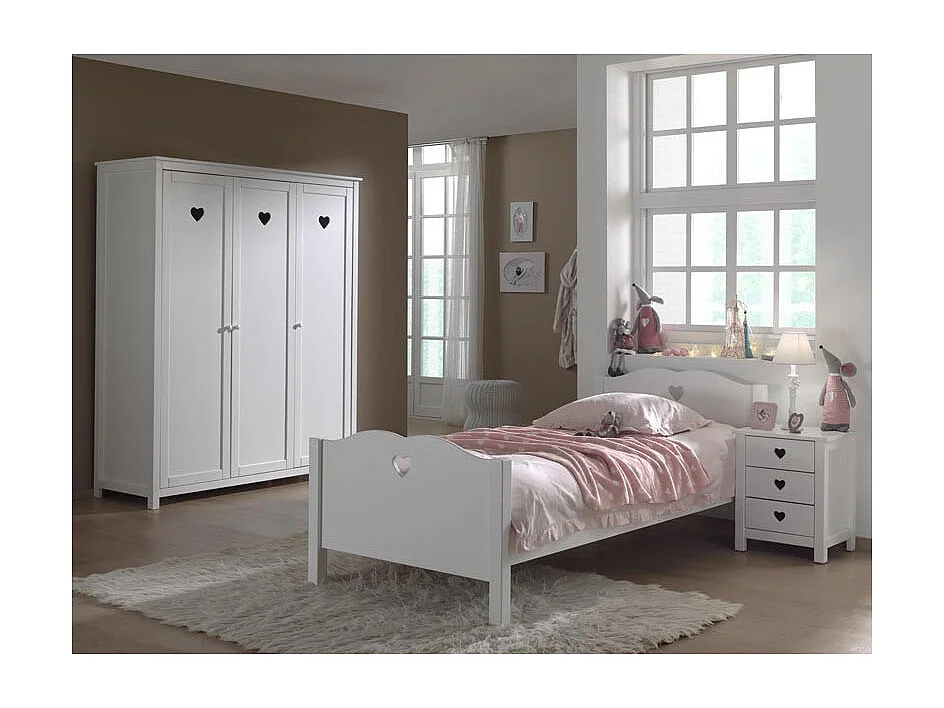 Armoire 3 Portes "Amori" 190cm Blanc
