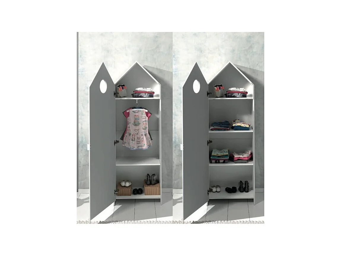 Armoire Enfant 4 Niveaux "Casami" 171cm Menthe