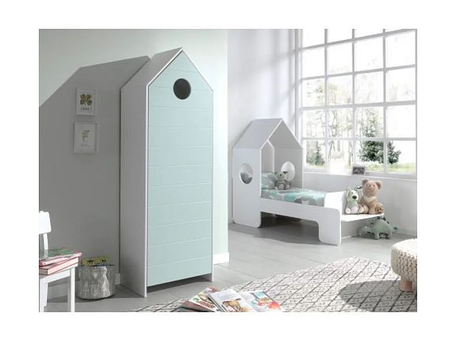 Armoire Enfant 4 Niveaux "Casami" 171cm Menthe