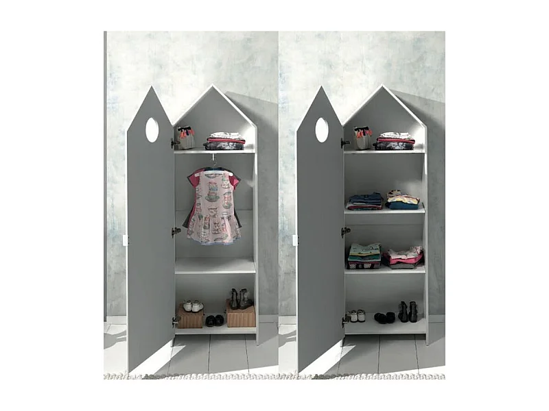 Armoire Enfant 4 Niveaux "Casami" 171cm Menthe