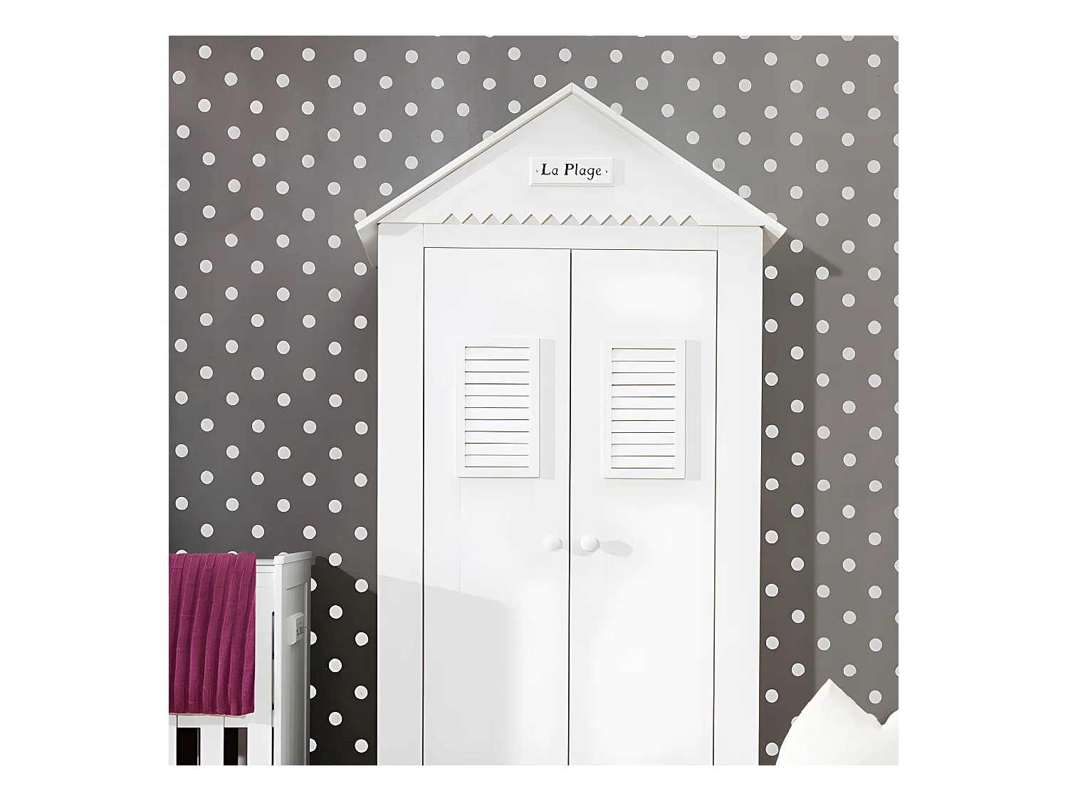 Armoire Haute Marsylia MDF Blanc