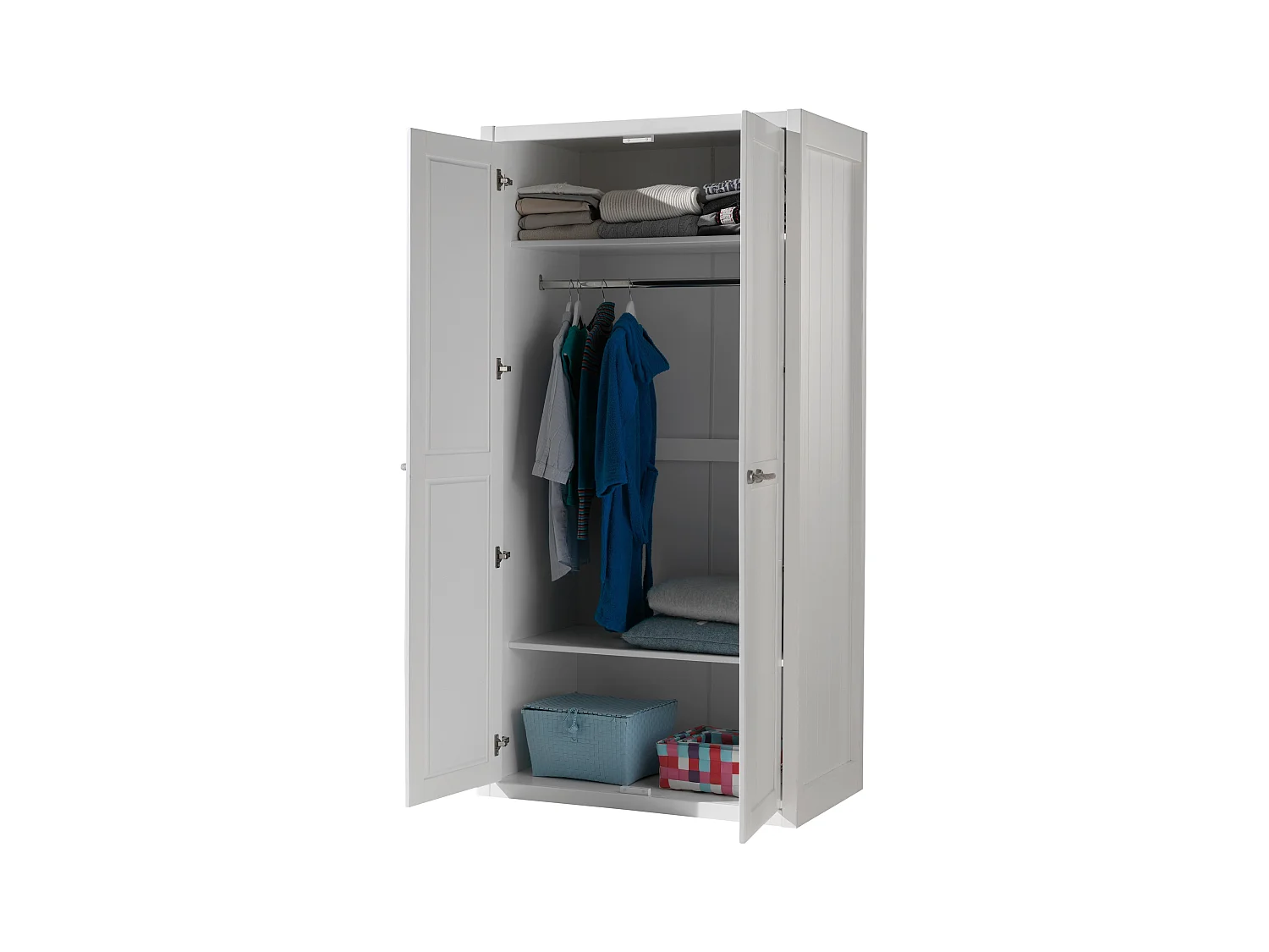 Lewis wit gelakte houten 2-deurskast