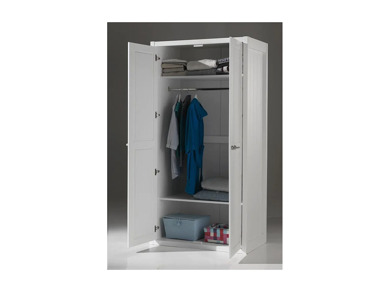 Armoire 2 Portes "Lewis" 200cm Blanc