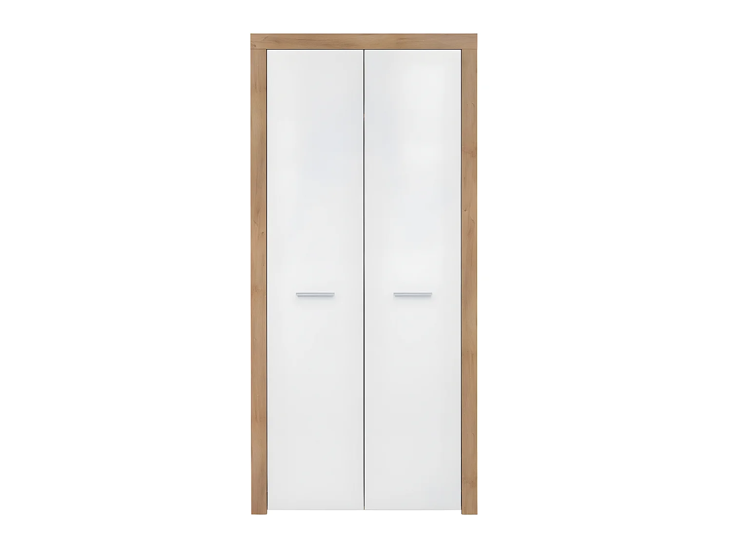 Armadio 2 ante Nora bianco e marrone 192cm