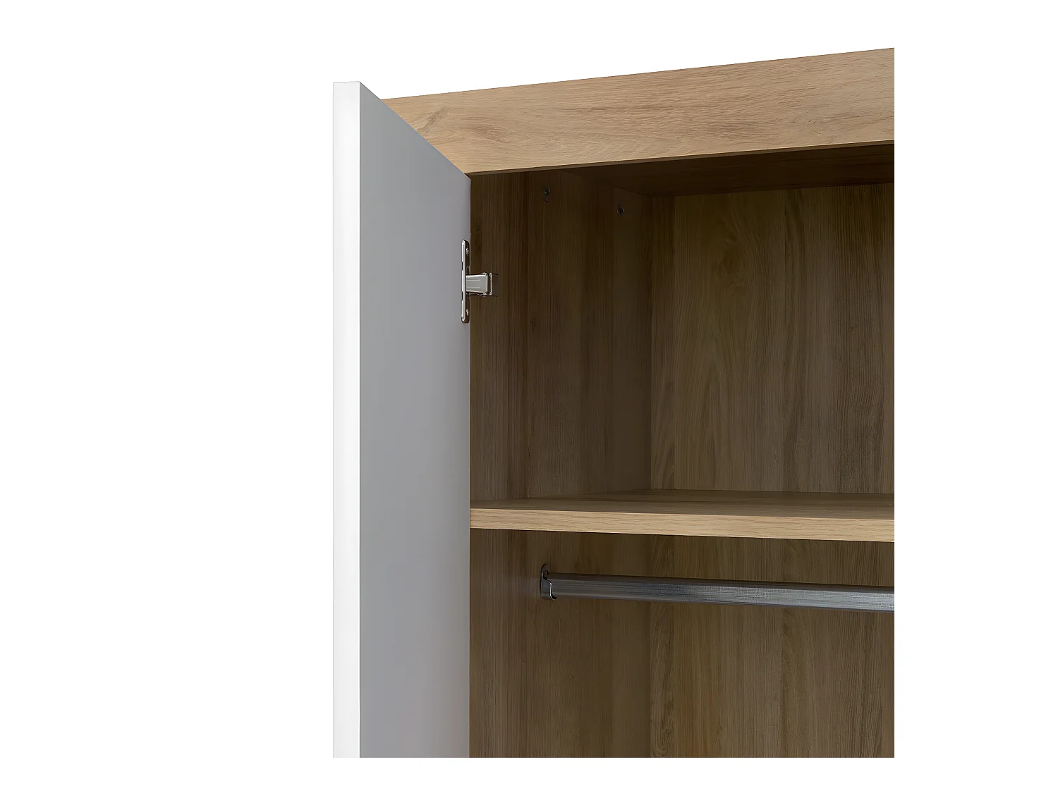 Armadio 2 ante Nora bianco e marrone 192cm