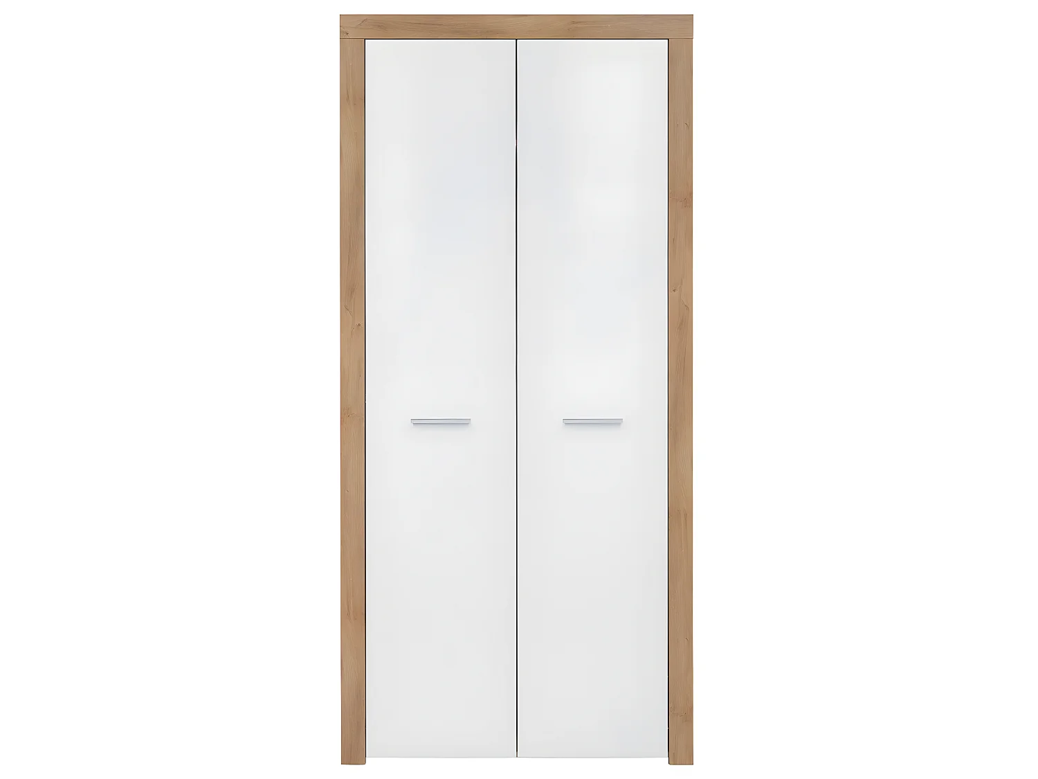 Armadio 2 ante Nora bianco e marrone 192cm