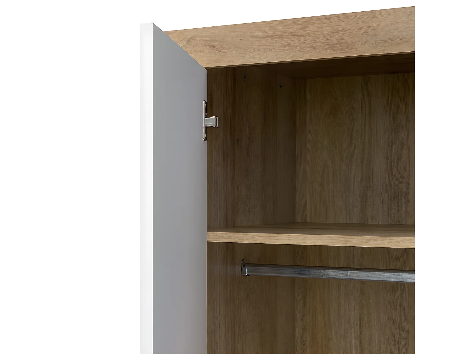 Armadio 2 ante Nora bianco e marrone 192cm