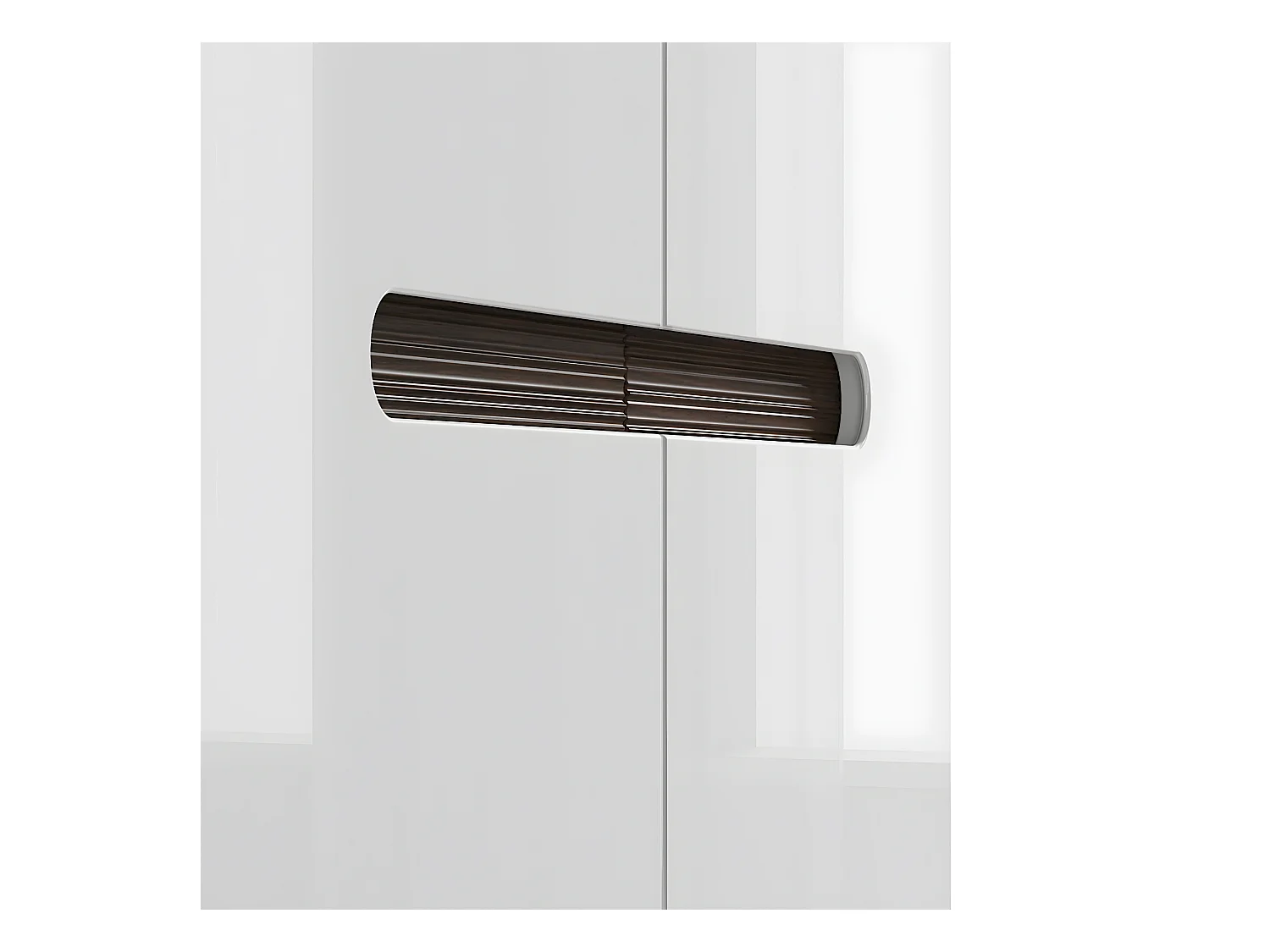 Armoire 2 portes Darrel Blanc laqué et Bois