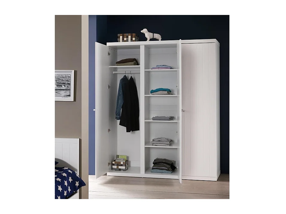 Armoire 3 Portes "Robin" 204cm Blanc