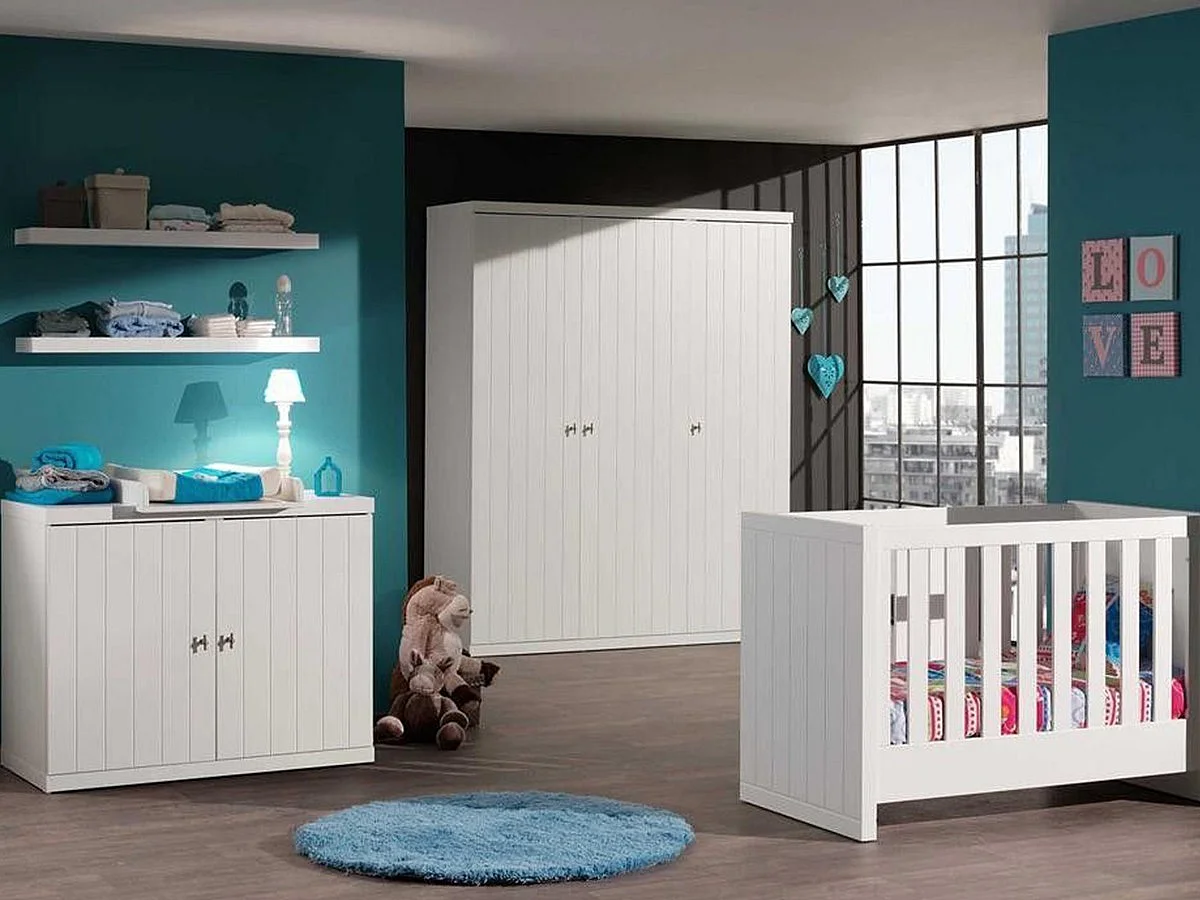 Armoire 3 Portes "Robin" 204cm Blanc