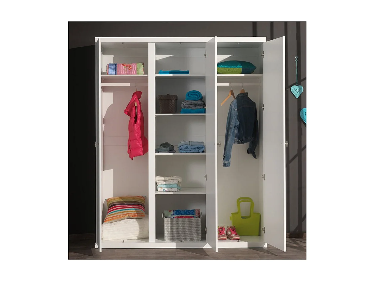 Armoire 3 Portes "Robin" 204cm Blanc