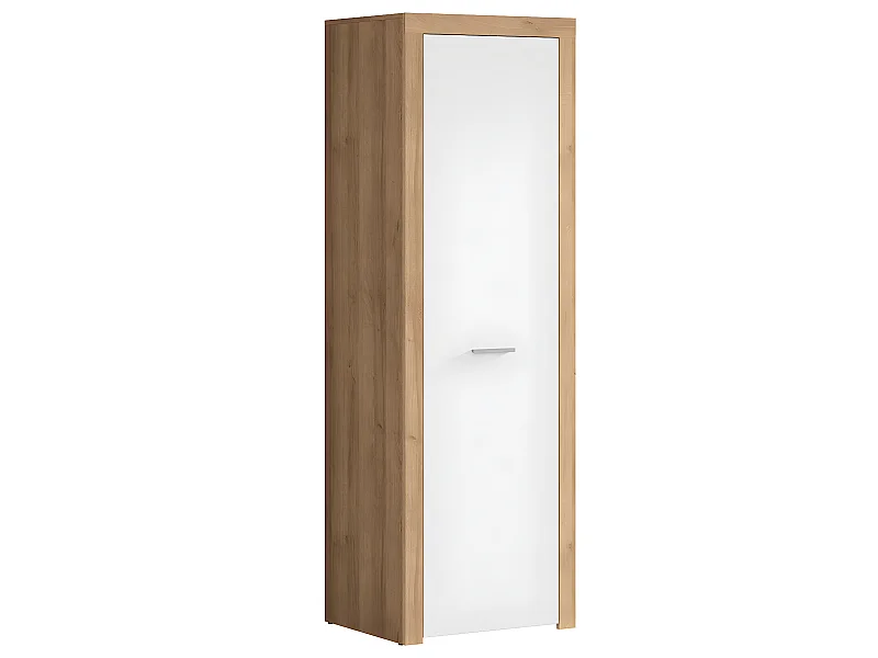 Armadio 1 anta Nora bianco e marrone 192cm