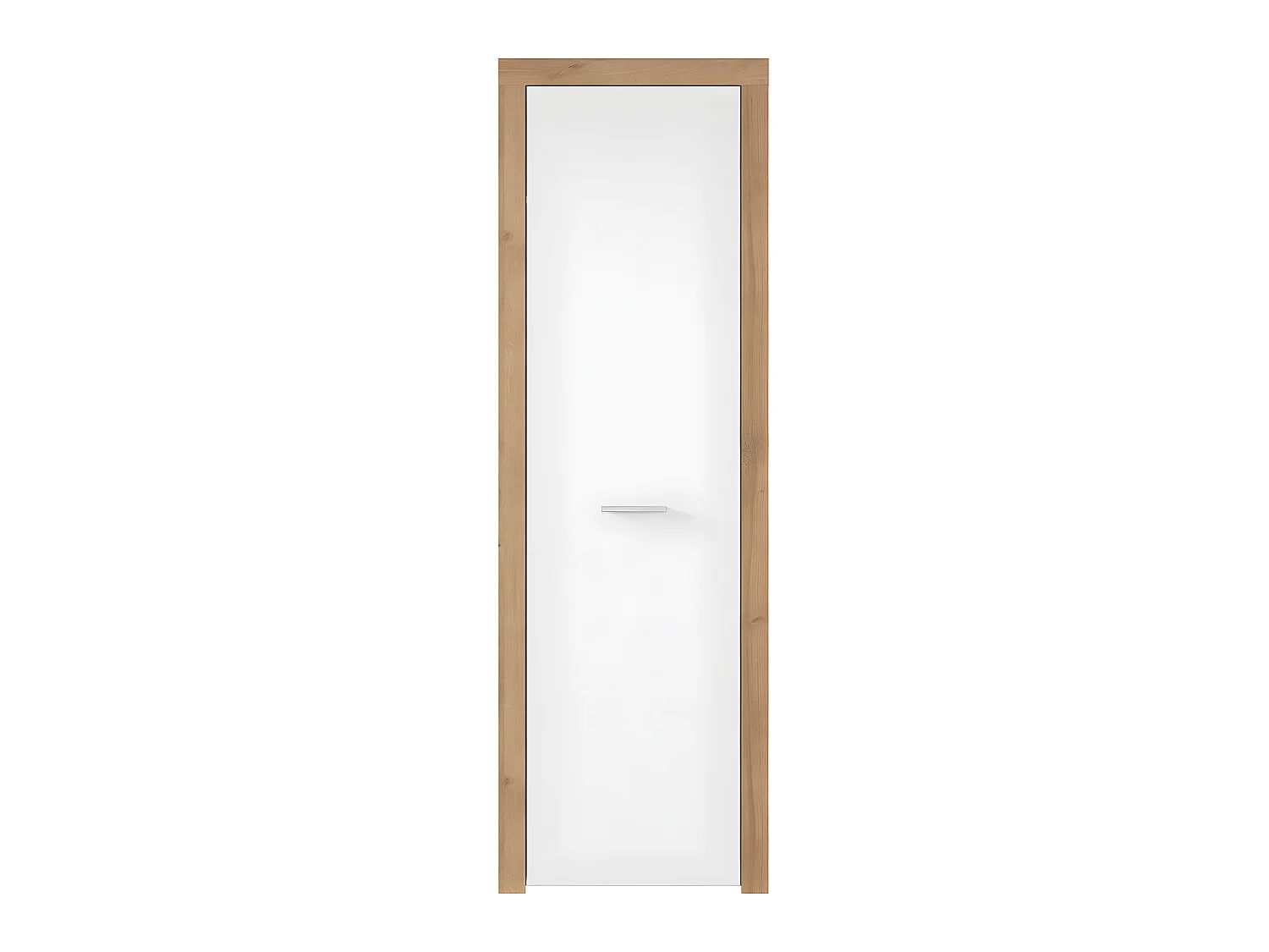 Armadio 1 anta Nora bianco e marrone 192cm