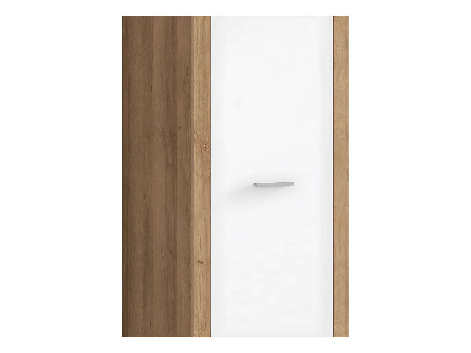 Armadio 1 anta Nora bianco e marrone 192cm