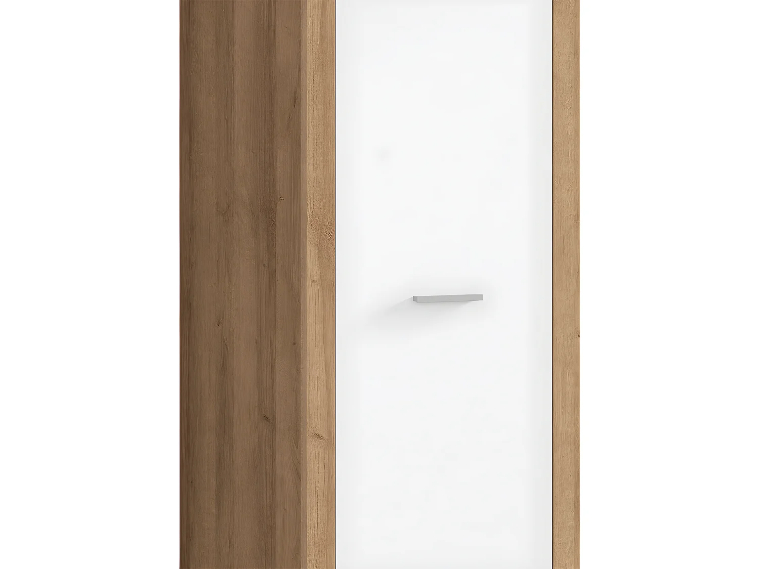 Armário 1 porta Nora branco e madeira 192cm