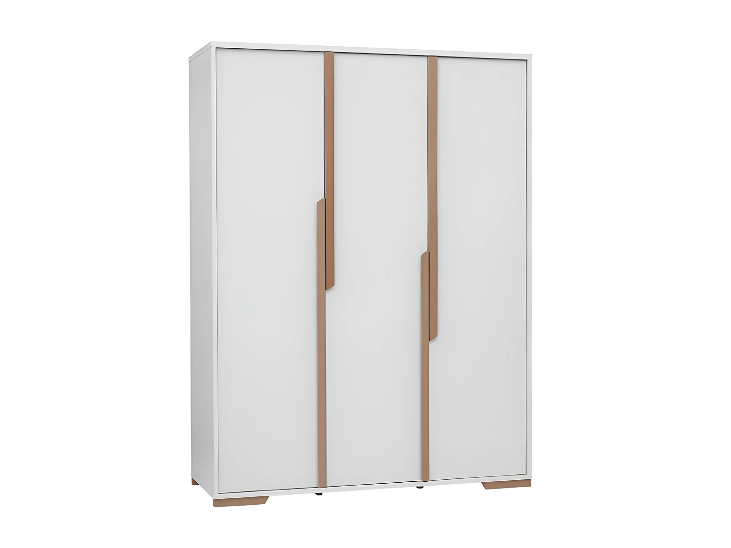 Armoire 3 portes Snap Blanc et bois