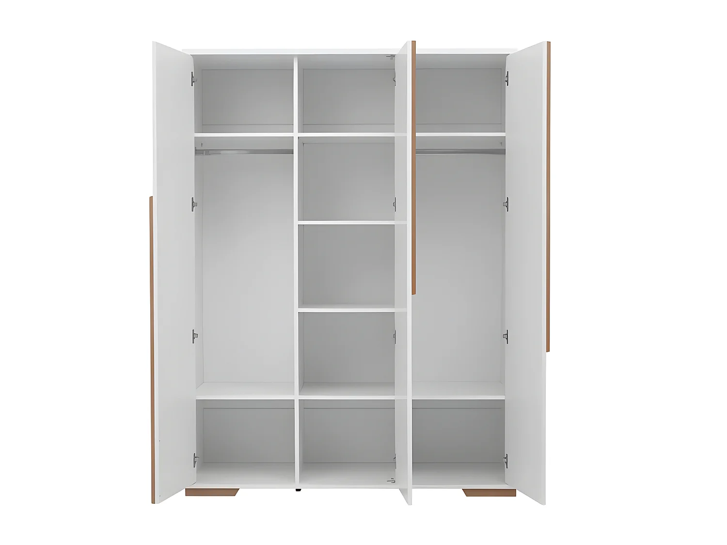 Armoire 3 portes Snap Blanc et bois