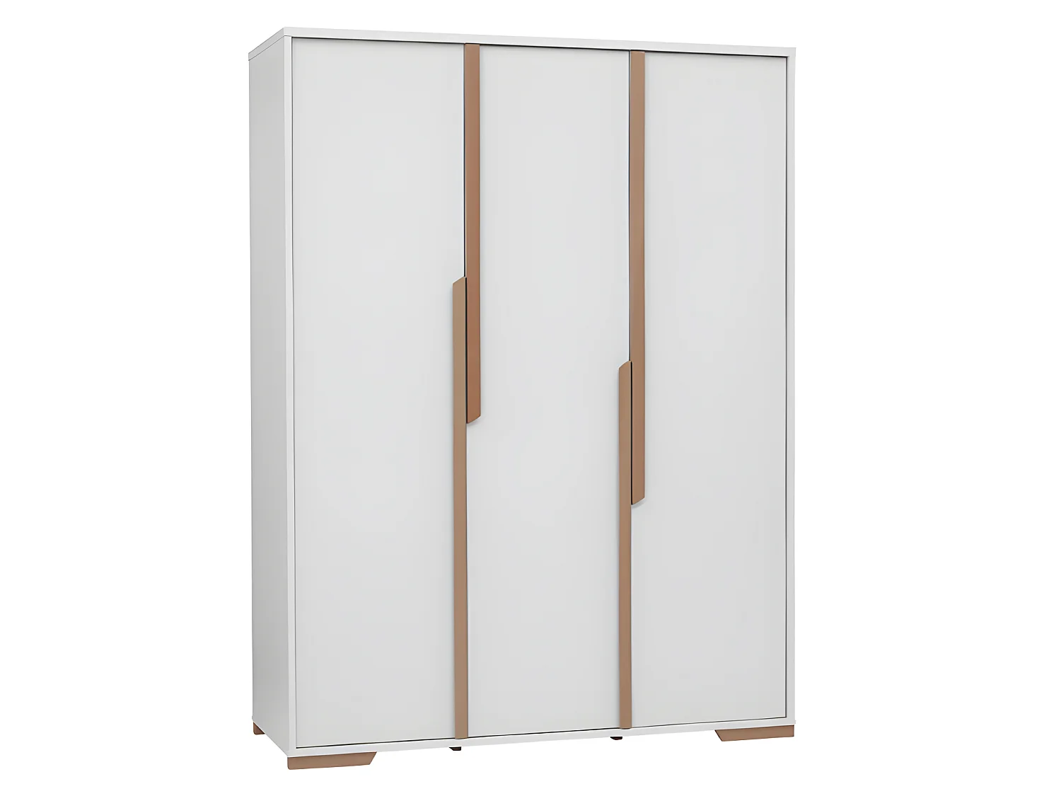 Armoire 3 portes Snap Blanc et bois