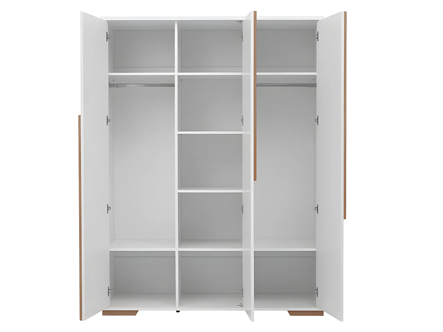 Armoire 3 portes Snap Blanc et bois