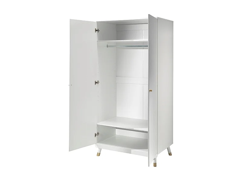 Armoire Enfant 2 Portes "Billy" 200cm Blanc