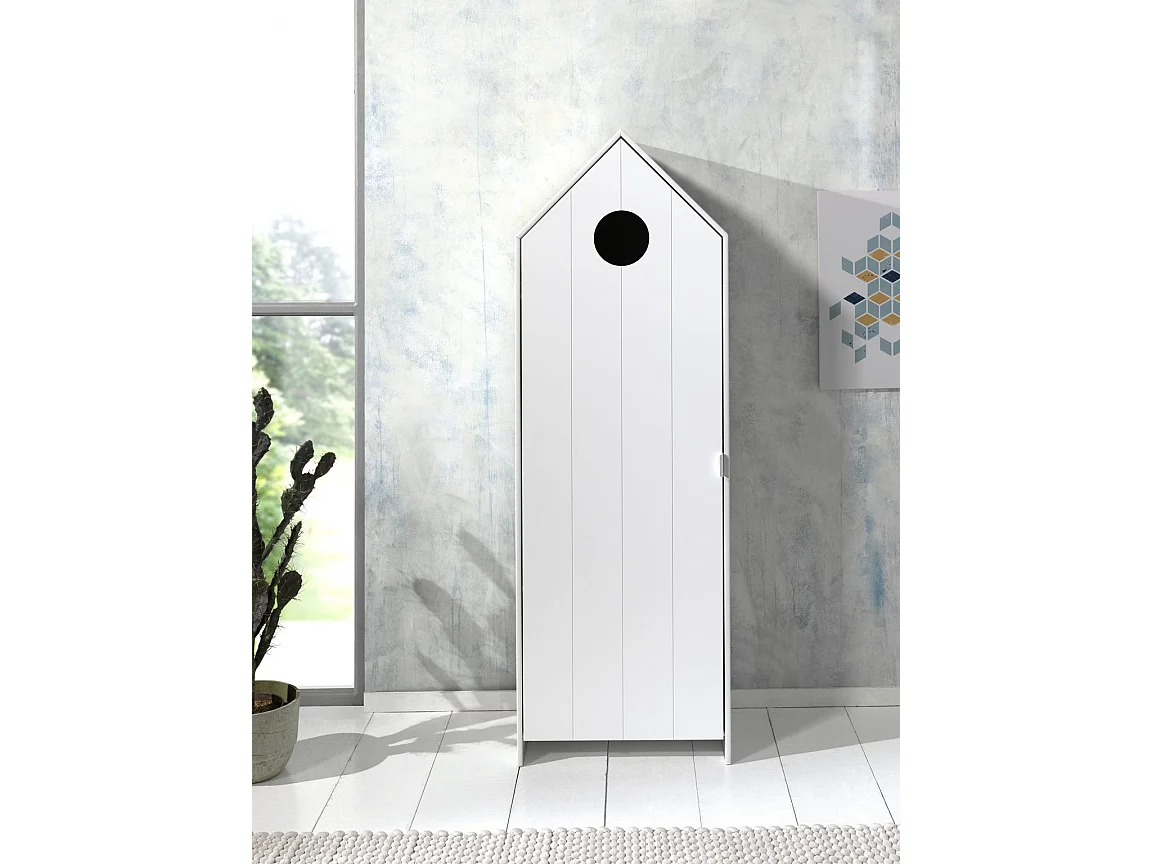 Armoire Enfant 4 Niveaux "Casami" 171cm Blanc