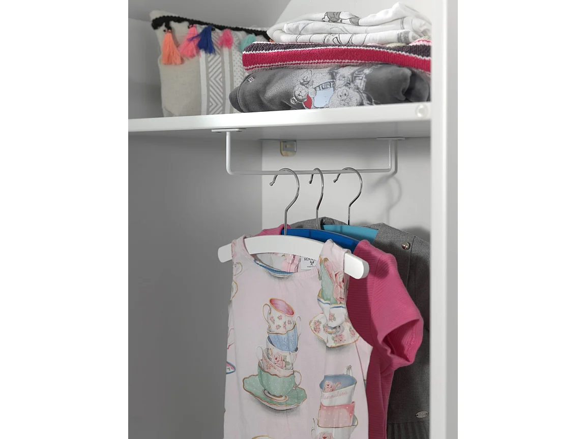 Armoire Enfant 4 Niveaux "Casami" 171cm Blanc
