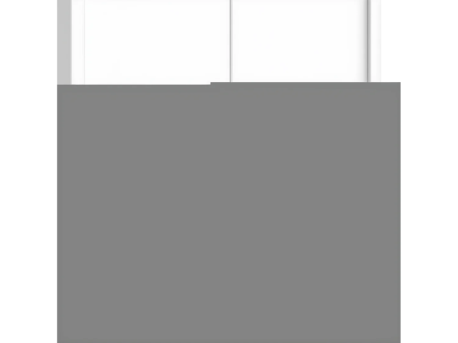 Armoire 2 portes 2 tiroirs Soren Blanc