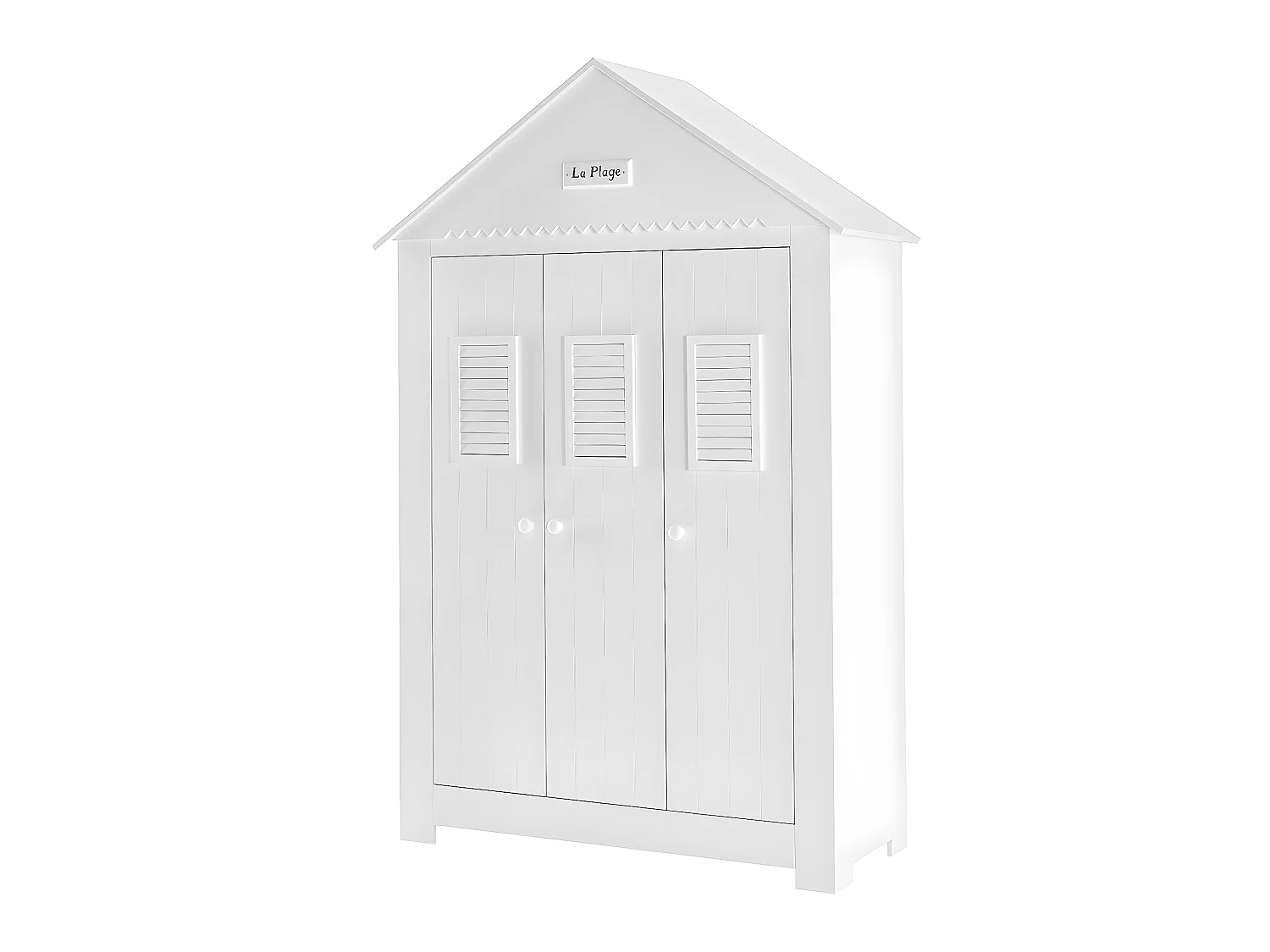 Armoire 3 portes Marsylia MDF Blanc