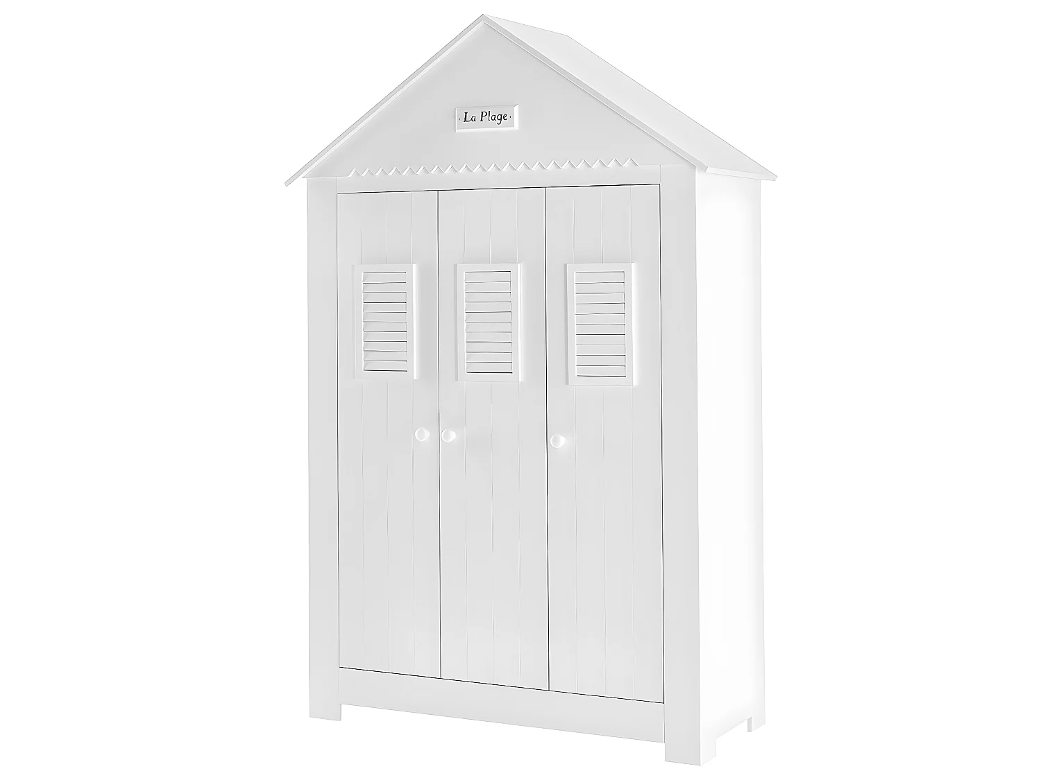 Armoire 3 portes Marsylia MDF Blanc