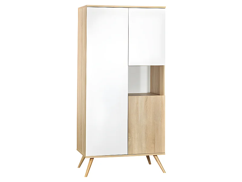 Armario de madera de 3 puertas y 1 hueco