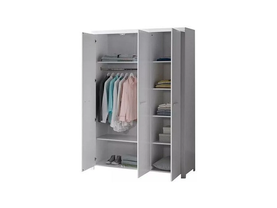 Armoire 3 Portes "Erik" 205cm Blanc