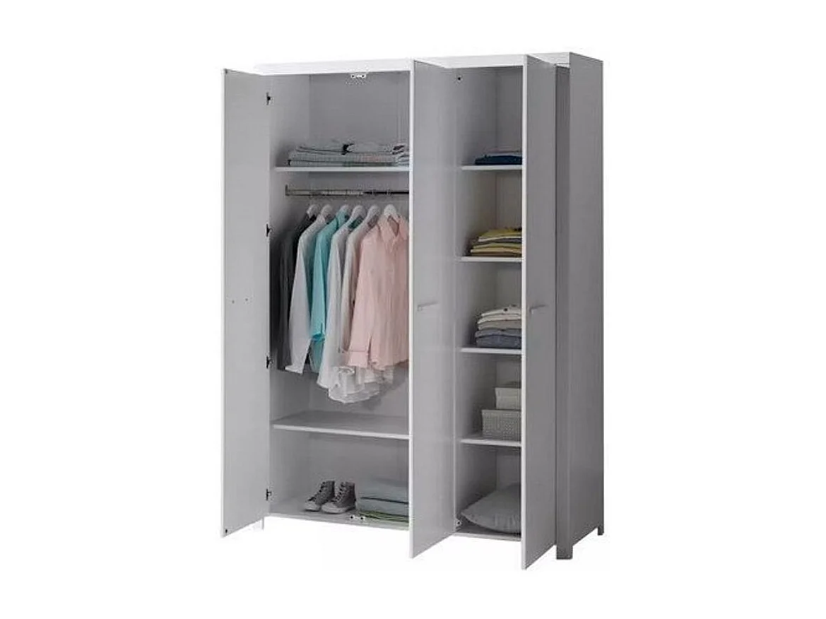 Armoire 3 Portes "Erik" 205cm Blanc